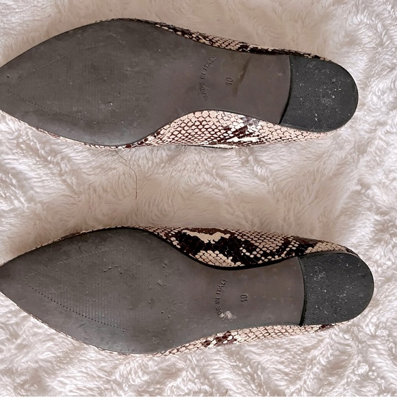Brown and cream snake skin look flats size 10 - Picture 5 of 5